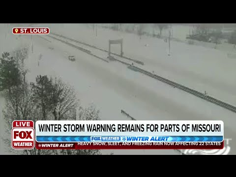 Winter Storm Covers Most Of Missouri Interstates In Snow