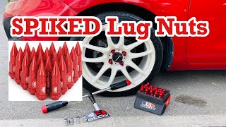 Changing Lug Nuts to Aluminum | B BLOX | AMAZON SPIKED LUG NUTS