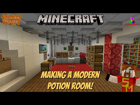 Making a modern potion room in Minecraft. Trycraft SMP Server