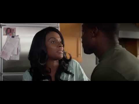 Trailer image of Kevin Hart and Ice Cube trading lines while horn stabs hint at the score