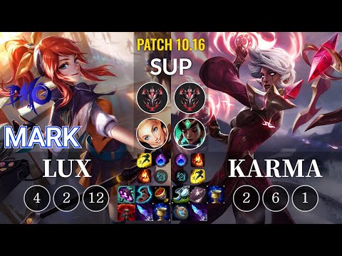 DMO Mark Lux vs Karma Sup - KR Patch 10.16