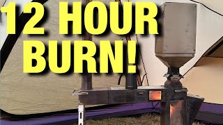PELLET STOVE with 12 Hour Burn Attachment for GIRAFFE STOVE