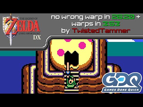 TwistedTammer TAS's Legend of Zelda: Link's Awakening, twisting it twice (TASBot at AGDQ 2021)