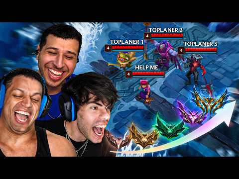 Dantes, Tyler1, & Humzh 3v4 EVERY Rank In League of Legends