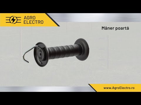 Mâner pentru poartă gard electric, cu cârlig și arc