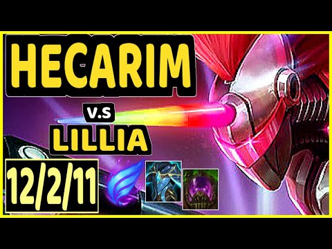 HECARIM vs LILLIA - 12/2/11 KDA JUNGLE CHALLENGER GAMEPLAY - KR