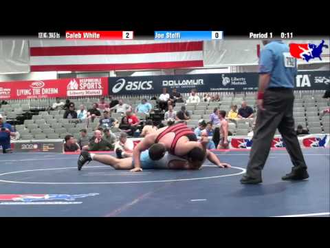 Caleb White vs. Joe Stolfi at 2013 Junior Nationals - FILA - FS
