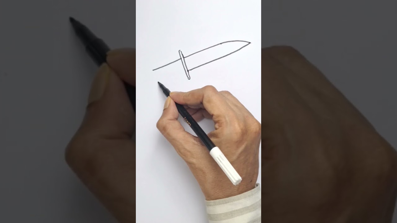 How to draw a knife for beginners easy #drawing