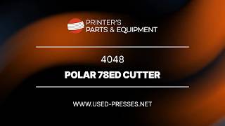 2001 Polar 78 ED Cutter video