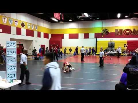 Greyson's 3rd match. 2-12-2016 Texas Regional Wrestling Championship