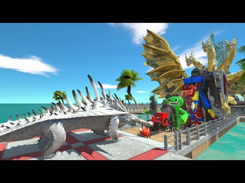 Bewilderbeast vs Ghidorah OASIS DEATH RUN - Animal Revolt Battle Simulator