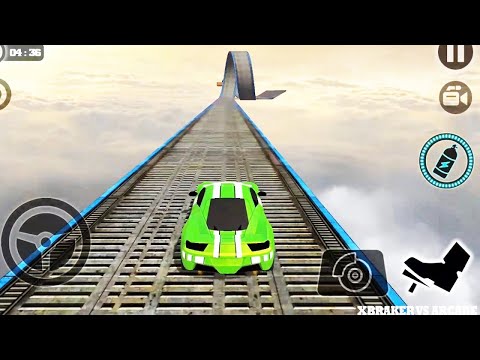 Impossible Stunt Car Tracks 3D - Green Car Driving Stunts Levels 12 - 16 Android GamePlay