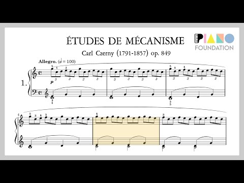 Czerny Op. 849 No. 1 at Full Speed (BPM = 100): Harder than you might think!