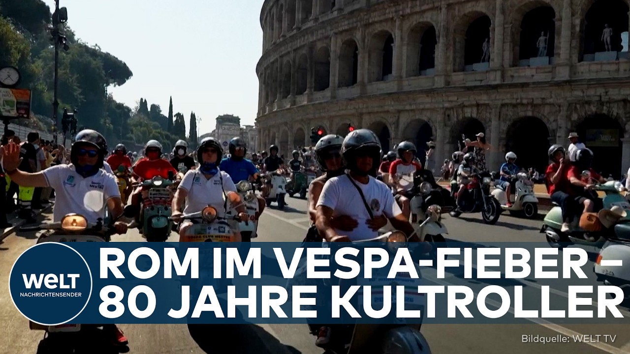 ROM FEIERT VESPA: 80 Jahre Kultroller! Mehr als 10.000 Fans bei spektakulärer Jubiläumsparade