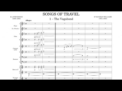[Full Score] Songs of Travel - Vaughan Williams (for baritone and orchestra)