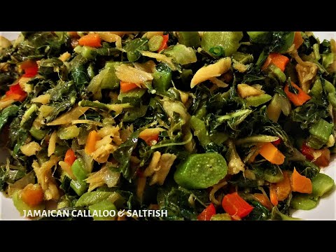 Jamaican style Callaloo and Saltfish | Recipe for cooking callaloo the Jamaican way | Jerene's Eats