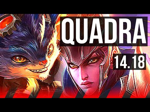 RUMBLE vs QUINN (TOP) | Quadra, 6 solo kills, 11/2/2, 600+ games, Godlike | BR Master | 14.18