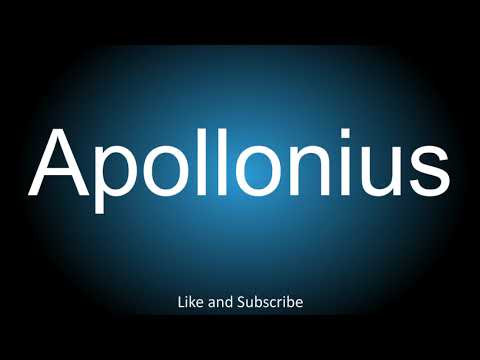 How to correctly pronounce in Greek and English, the ancient Greek astronomer - Apollonius.