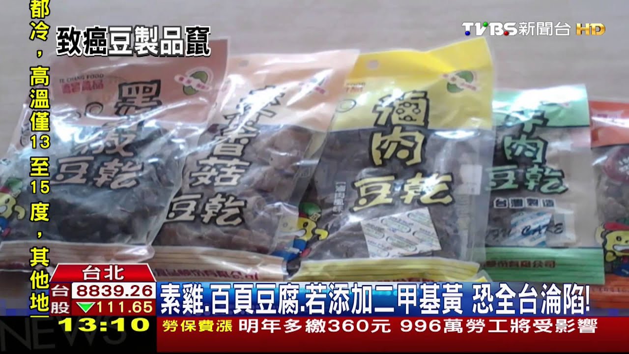 素雞、百頁豆腐若添加二甲基黃 恐全台淪陷!