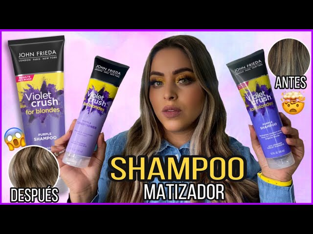 Vídeo relacionado con JOHN FRIEDA - Champú Violet Crush Intenso 250 ml, Elimina los Reflejos Amarillentos, Matizador y Tonificador Uniforme del Cabello Rubio Teñido o Natural