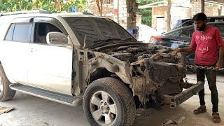 Toyota Prado Accident Repair | Prado Front Damage | Prado Rebuild Process