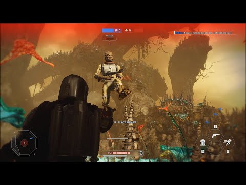 Mandalorian (Han Solo mod) gameplay | Heroes Vs. Villians | Star Wars Battlefront 2
