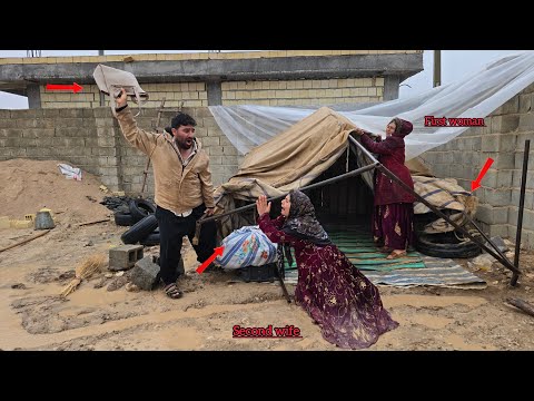 معجزه :The second lady begged her husband and the first lady not to tear her veil and throw her out.