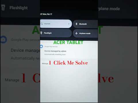 Device managed by admin | Acer tablet problem Fix | #shorts #trending