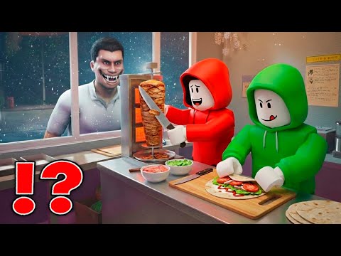 JJ and Mikey WORK at the SCARY SHAWARMA KIOSK !? (Maizen Roblox)