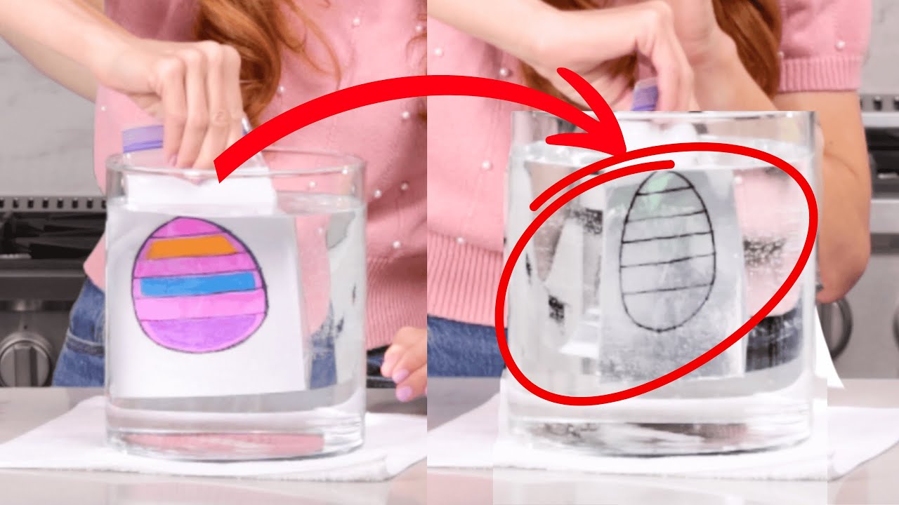 Disappearing Egg Art - Easter Science Experiment - Emily's Science Lab
