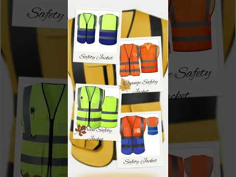 Blue Polyester Reflective Safety Jacket