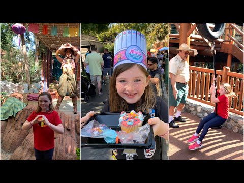 Ep. 138 Kid's best day @California Adventure!  Alice Cupcakes+ meeting RAYA, & a Disney playground!