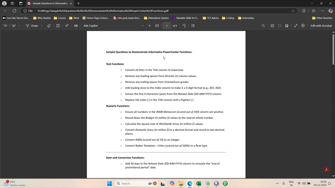 T13 Informatica PowerCenter | Hands-On Guide to Functions with Detailed Explanations