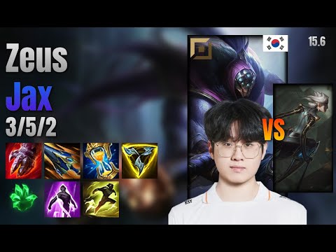 Zeus Top Jax vs Camille lol KR solo rank Full Game 15.6 | 제우스 잭스 vs 카밀