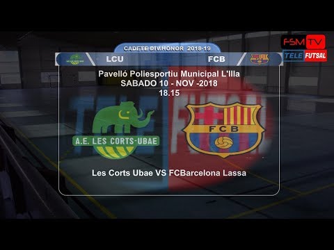 LES CORTS UBAE VS FCBARCELONA LASSA( DIV.HONOR CADETE ) 10-11-18