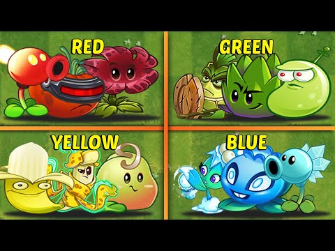 Random 4 Team Colors Plants Battles - Who Will Win? - PvZ 2 Team Plants