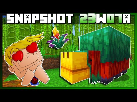 SNIFFER & Torchflower are finally here!  Minecraft Snapshot 23w07a
