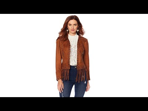 Sheryl Crow Studded Faux Suede Jacket