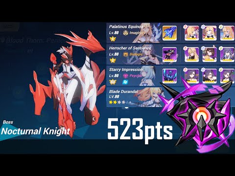 [Honkai Impact 3] Ex-Abyss Nirvana (D446) - Bleed Nocturnal/Mobs PE (S0) 523 pts | Full Run (5.8)