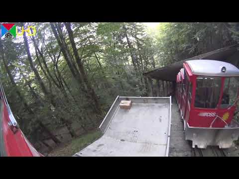 Mitfahrt auf der Stoosbahn von Stoos nach Schwyz (Schlattli) - Talfahrt [4K UHD]