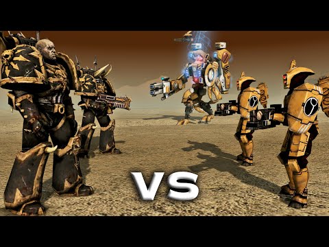 ULTIMATE MOD WARHAMMER 40K: Chaos Space Marines vs Tau Empire | Men of War: Assault Squad 2 (4K)