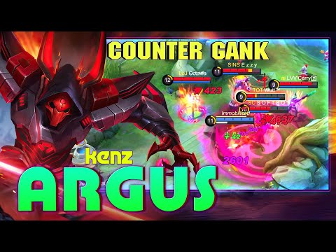 Argus Counter Gank! Top Global Argus by kenz ~ Mobile Legends