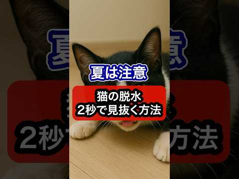 【夏は注意】猫の脱水を2秒で見抜く方法を獣医師が解説