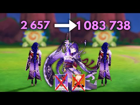 C0 Raiden 1M Nuke Tutorial !! NO SARAH and KAZUHA [ Genshin Impact ]