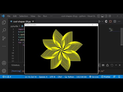 Python Turtle Graphics 38 Cool Shape Drawing Python Turtle Video Learnonpy Python_shorts