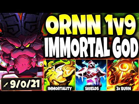 Learn How to 1v9 CARRY with IMMORTAL ORNN GOD BUILD ~ 6300+HP & MOST DMG 🔥 LoL Top Ornn s12 Gameplay