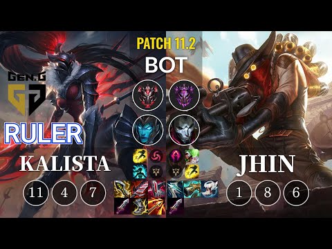 GEN Ruler Kalista vs Jhin Bot - KR Patch 11.2