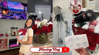 Moving Vlog Ep.3 Home Decor Shopping, Unpacking, Apartment MUST HAVES, Valentine's Day Decorating!