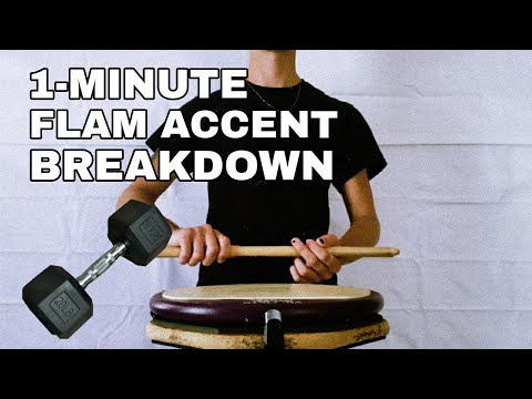 1 Minute Flam Accent Breakdown - Snare Drum Exercise