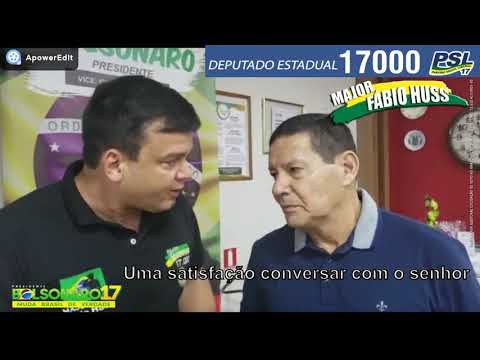 Gen Mourão com Major Fábio Huss